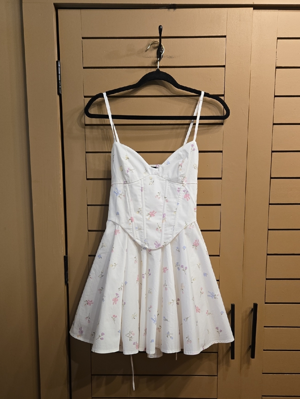 Babyboo Analeigh Mini Dress - White Multi Floral Print Size XS - Picture 4 of 9